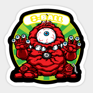 8-Ball the Terror From Space Sticker